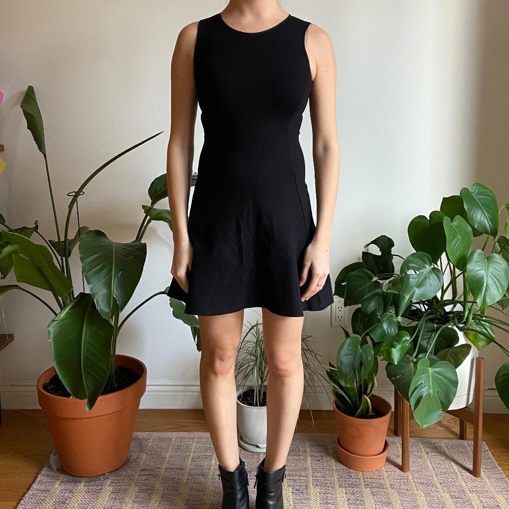 Theory Nickay Classic Black Mini Dress Size 2